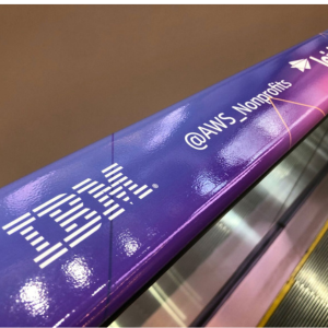 Escalator Handrail Sponsorship at AWS Summit 2022 – Washington, DC adrail 2