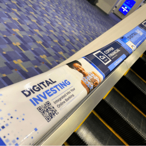 Digital Investing Copper Financial AdRail handrail advertising